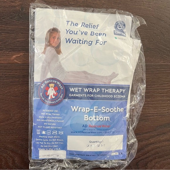 AD Rescue Wear Other - AD Rescue Wear Wet Wrap Therapy Wrap-E-Soothe Bottom kids size 5T Footed pants